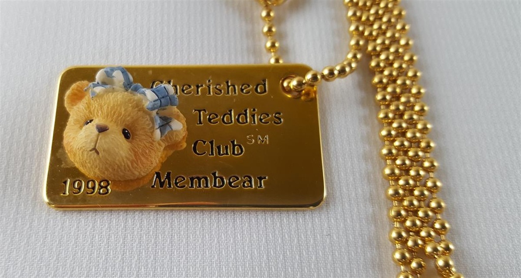 [45812932] Figur Cherished Teddies Club Membear Kette 1998 gebraucht - sehr gut Bild 2
