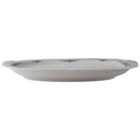 [45812943] Servierplatte Speiseplatte Fleischplatte Steakplatte 33,8x22,8 cm Zeh Scherzer Reliefdekor Platinrand Weiß gebraucht - gut Bild 2