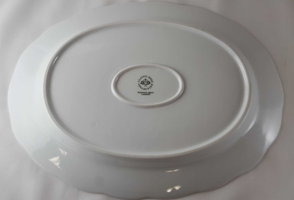[45812956] Fleischplatte 38,6x28,7 cm Rosenthal Monbijou grüne Ranke gebraucht - gut Bild 4