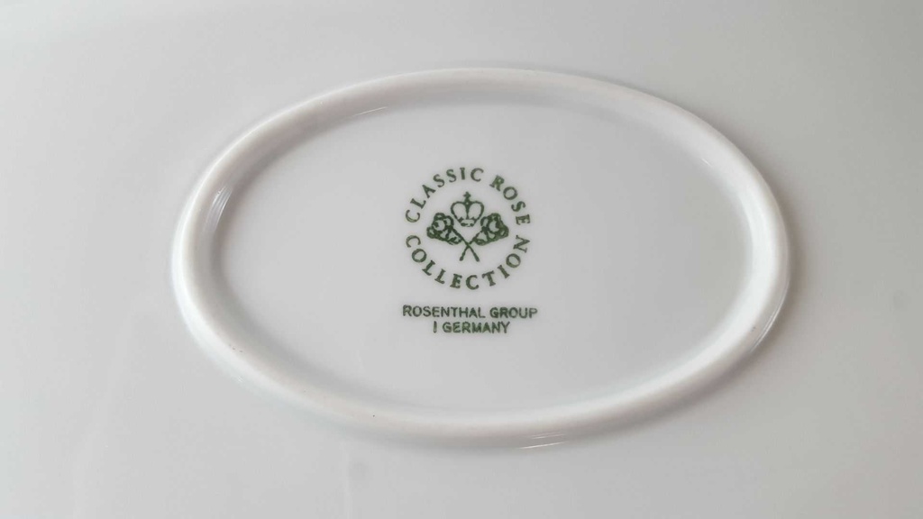 [45812956] Fleischplatte 38,6x28,7 cm Rosenthal Monbijou grüne Ranke gebraucht - gut Bild 5