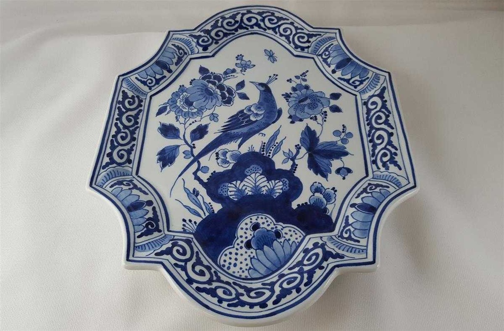 [45812964] Wandteller Sammelteller 30,2x23,3 cm Koninklijke Goedewaagen Pfau Motiv Blau gebraucht - neuwertig Bild 3