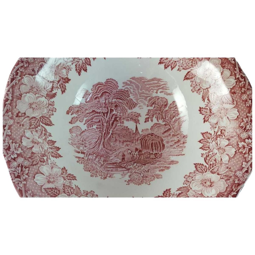 [45813002] Schüssel Servierschüssel 21,7 cm Enoch Wedgwood Woodland Rot gebraucht - gut Bild 2