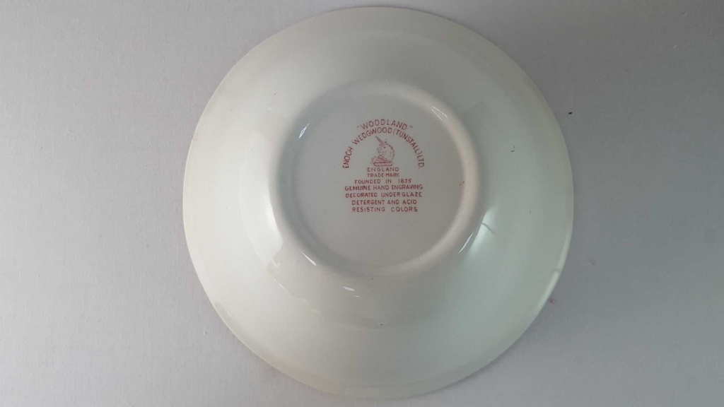 [45813002] Schüssel Servierschüssel 21,7 cm Enoch Wedgwood Woodland Rot gebraucht - gut Bild 4