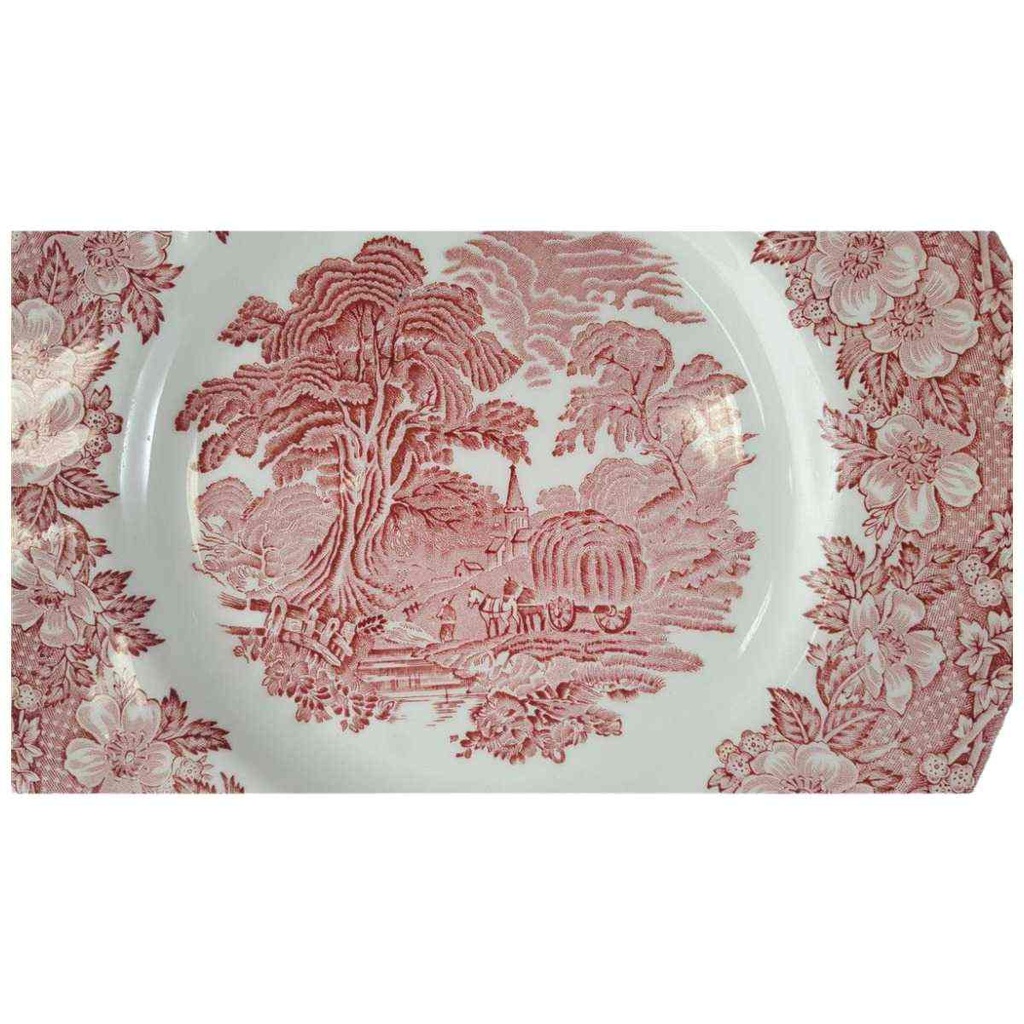 [45813004] Speiseteller Essteller 24,7 cm Enoch Wedgwood Woodland Rot gebraucht - akzeptabel Bild 2