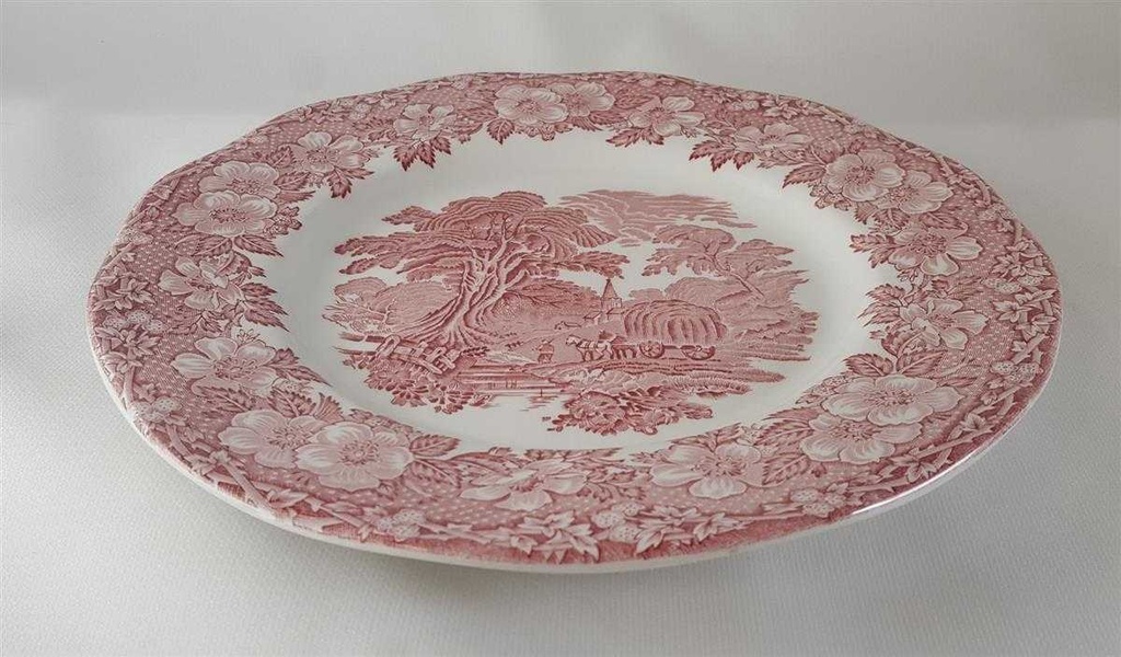 [45813004] Speiseteller Essteller 24,7 cm Enoch Wedgwood Woodland Rot gebraucht - akzeptabel Bild 3