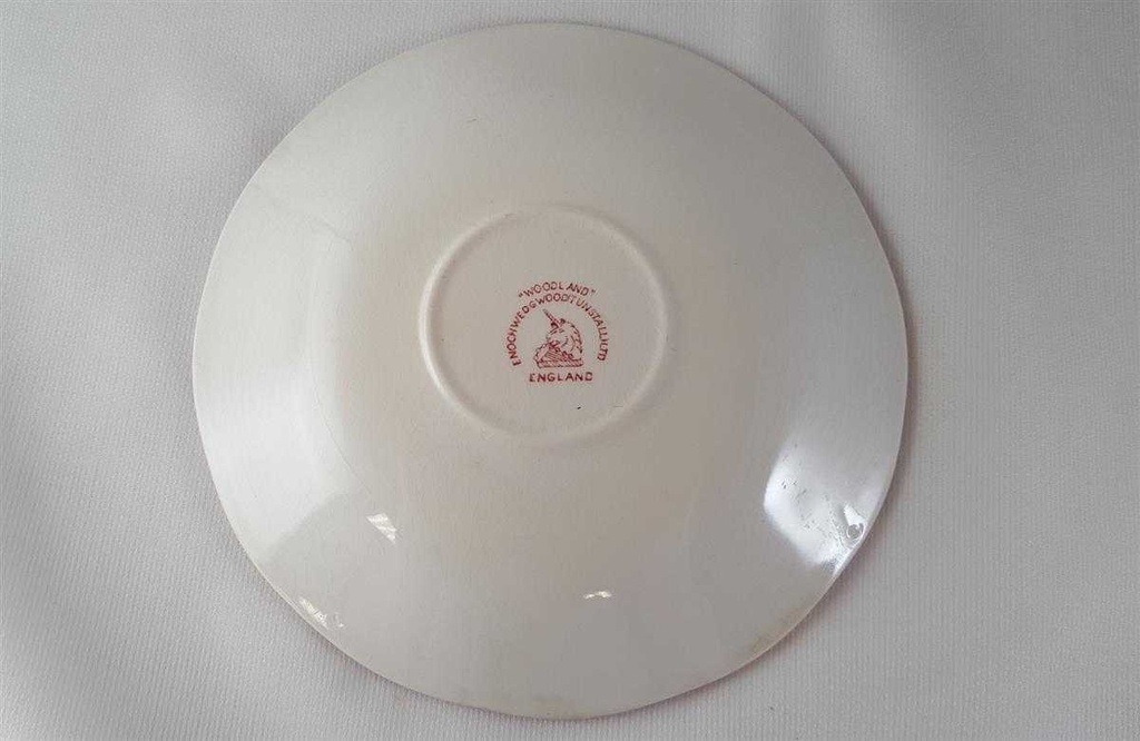 [45813006001] Untertasse für Suppe 16,3 cm Enoch Wedgwood Woodland Rot gebraucht - gut Bild 4