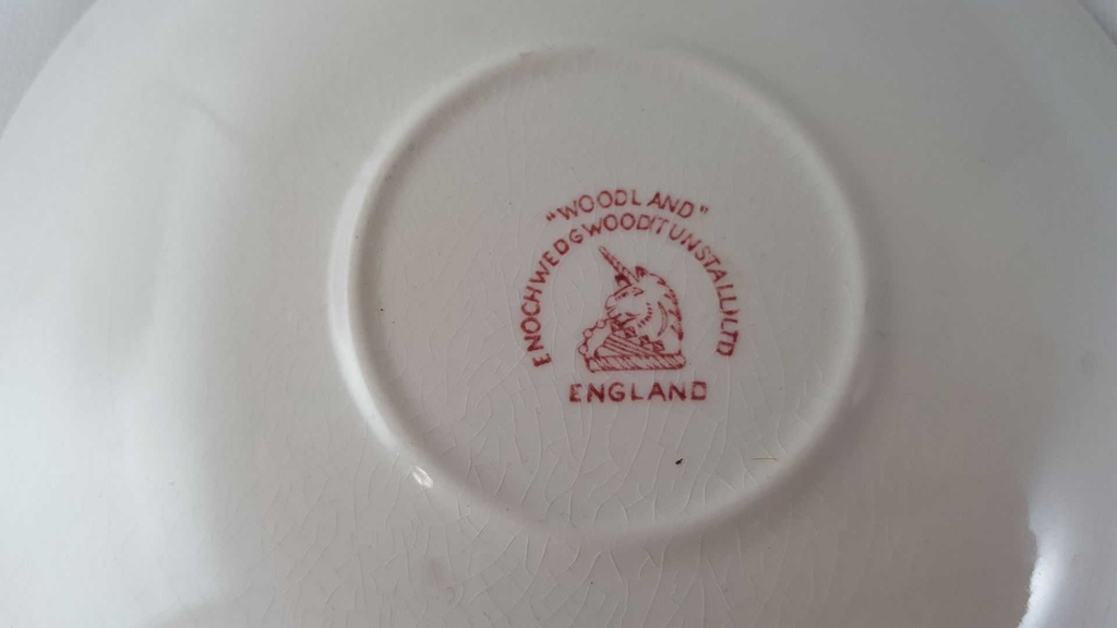 [45813006001] Untertasse für Suppe 16,3 cm Enoch Wedgwood Woodland Rot gebraucht - gut Bild 6