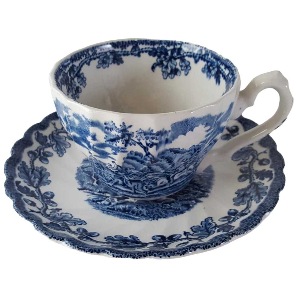 [45813013] Kaffeetasse mit Untertasse Tasse Myott Country Life Blau gebraucht - gut Bild 2