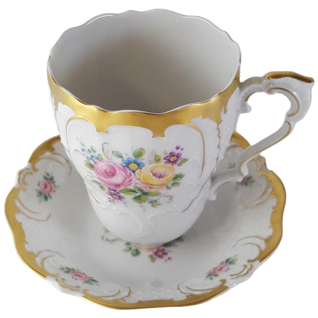 [45813018] Kaffeebecher mit Untertasse 2tlg Lindner Porzellan Residenz Gold gebraucht - sehr gut Bild 2