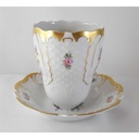 [45813018] Kaffeebecher mit Untertasse 2tlg Lindner Porzellan Residenz Gold gebraucht - sehr gut Bild 3