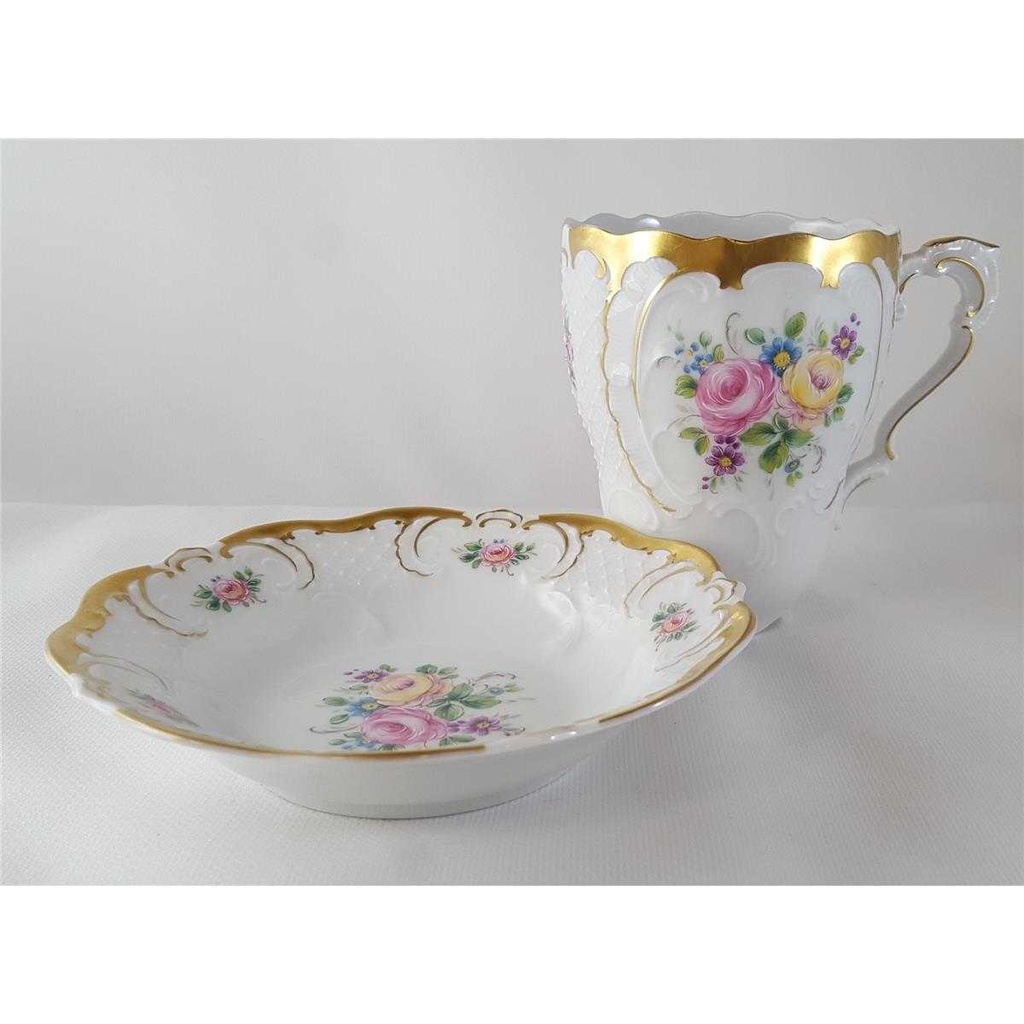 [45813018] Kaffeebecher mit Untertasse 2tlg Lindner Porzellan Residenz Gold gebraucht - sehr gut Bild 5