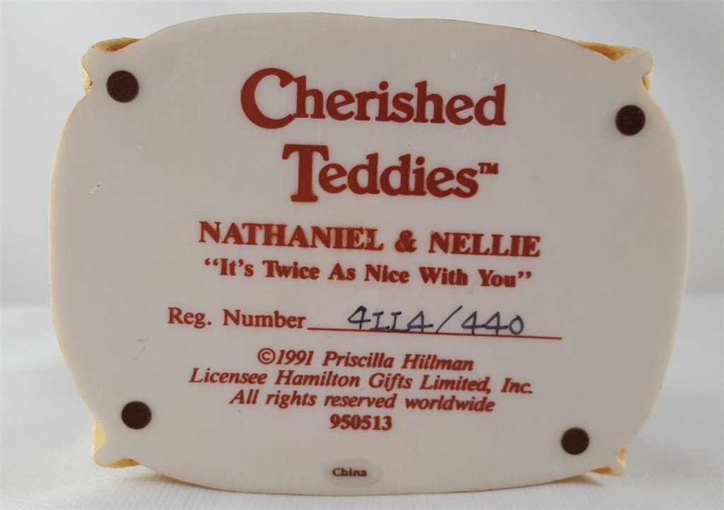 [45813038] Figur Cherished Teddies Nathaniel & Nellie It´s Twice As Nice With You 1991 gebraucht - sehr gut Bild 5