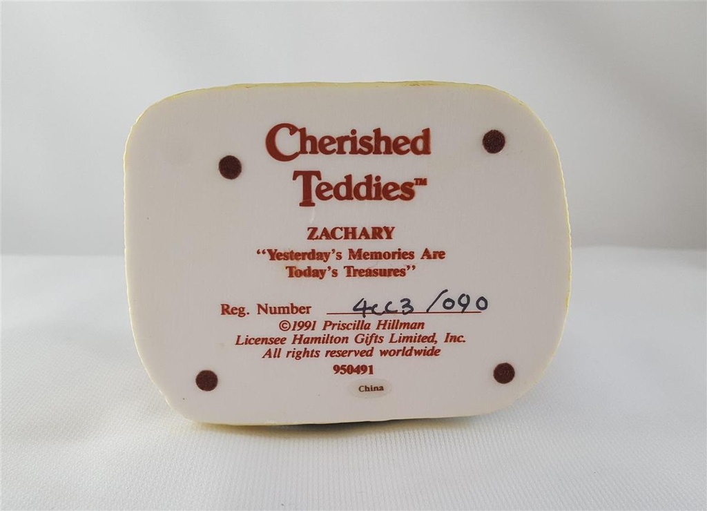 [45813044] Figur Cherished Teddies Zachary Yesterday's Memories Are Today's Treasures 1991 gebraucht - sehr gut Bild 5