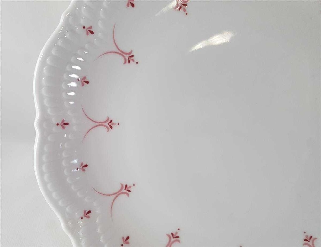 [45813101] Kuchenteller Dessertteller Frühstücksteller 19,7 cm Schirnding Bavaria Opera rosa Dekor gebraucht - gut Bild 2