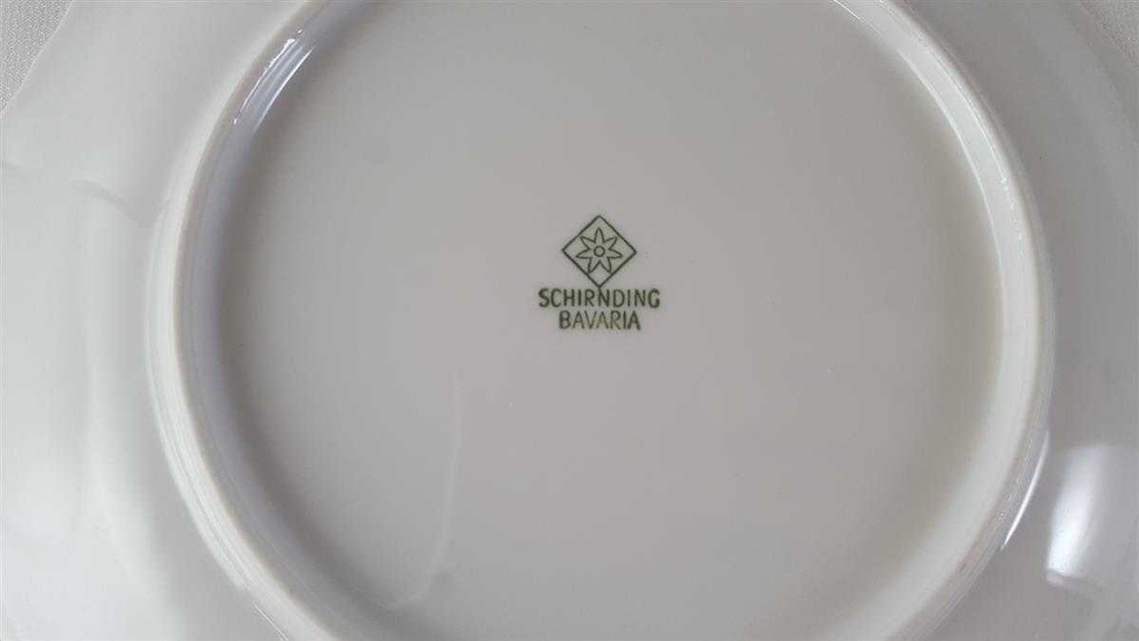 [45813101] Kuchenteller Dessertteller Frühstücksteller 19,7 cm Schirnding Bavaria Opera rosa Dekor gebraucht - gut Bild 4
