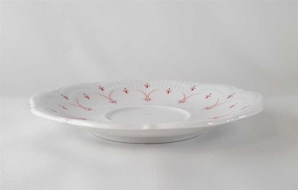 [45813115] Untertasse für Kaffee 14,2 cm Schirnding Bavaria Opera rosa Dekor gebraucht - gut Bild 3