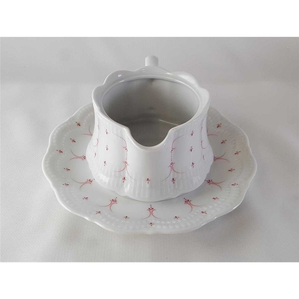 [45813117] Sauciere mit Teller 2tlg Schirnding Bavaria Opera rosa Dekor gebraucht - sehr gut Bild 3