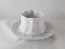 [45813117] Sauciere mit Teller 2tlg Schirnding Bavaria Opera rosa Dekor gebraucht - sehr gut Bild 5