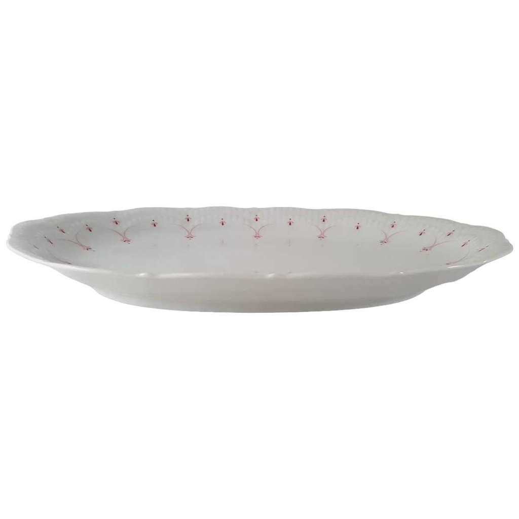[45813121] Servierplatte Speiseplatte Fleischplatte Steakplatte 31,8x21,4 cm Schirnding Bavaria Opera rosa Dekor gebraucht - gut Bild 2