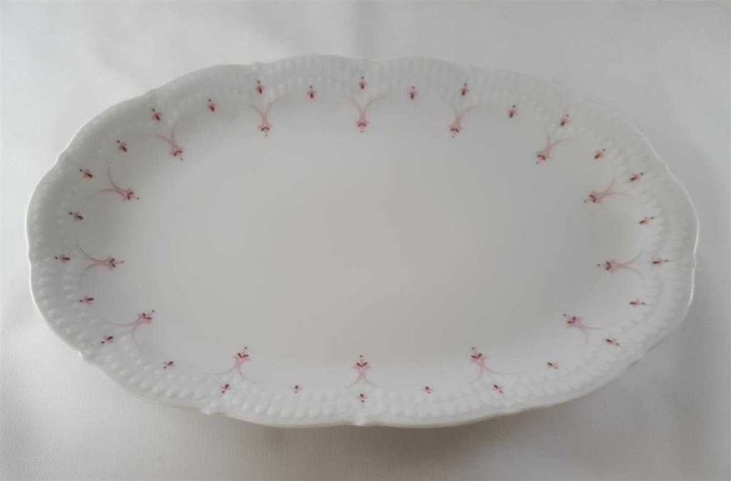 [45813121] Servierplatte Speiseplatte Fleischplatte Steakplatte 31,8x21,4 cm Schirnding Bavaria Opera rosa Dekor gebraucht - gut Bild 3