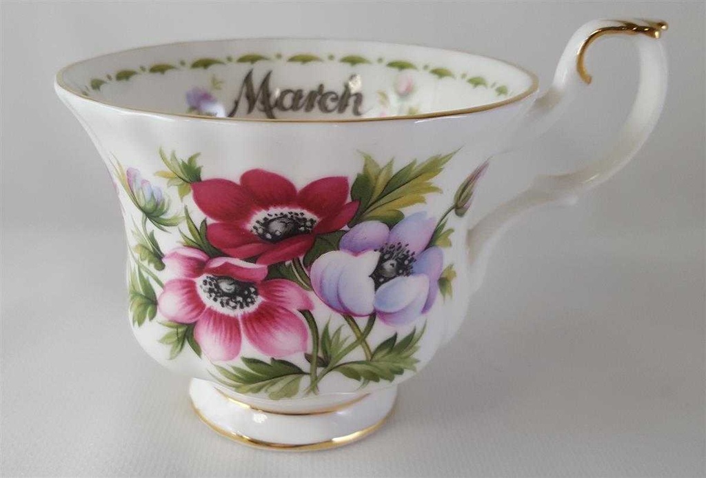 [45813122] Kaffeegedeck 3tlg Royal Albert Anemones March gebraucht - sehr gut Bild 4