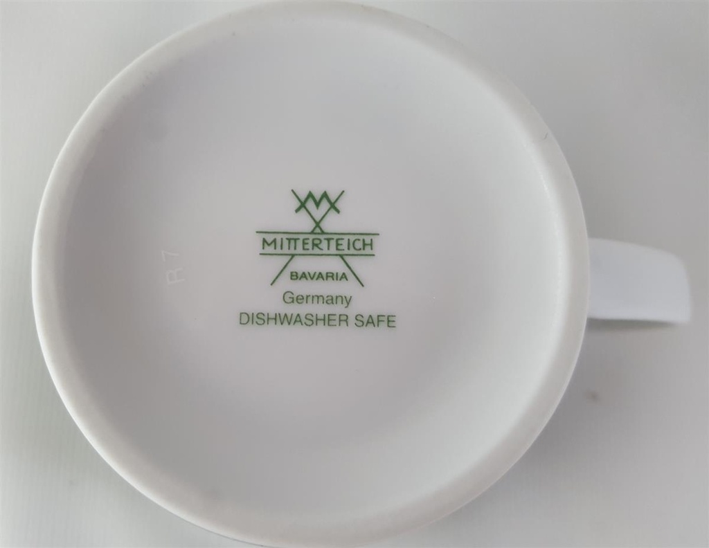 [45813135] Kaffeetasse Tasse 0,2 L Mitterteich Grün Weiß gebraucht - sehr gut Bild 2
