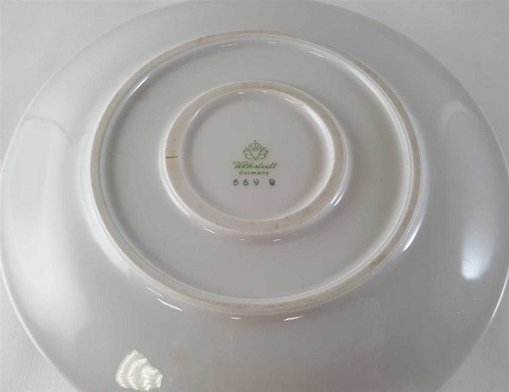 [45813145] Sauciere mit Teller 1tlg Volkstedt Gelb Schwarz Dekor gebraucht - sehr gut Bild 4