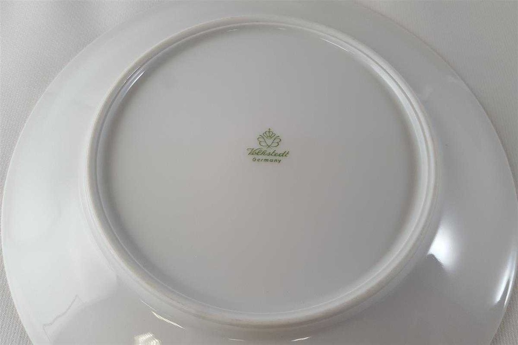 [45813147] Kuchenteller Dessertteller Frühstücksteller 19,1 cm Volkstedt Gelb Schwarz Dekor gebraucht - gut Bild 4