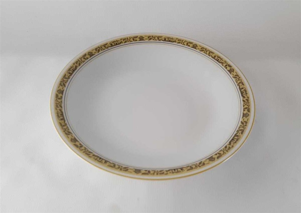 [45813148] Suppenteller 23,1 cm Volkstedt Gelb Schwarz Dekor gebraucht - gut Bild 3