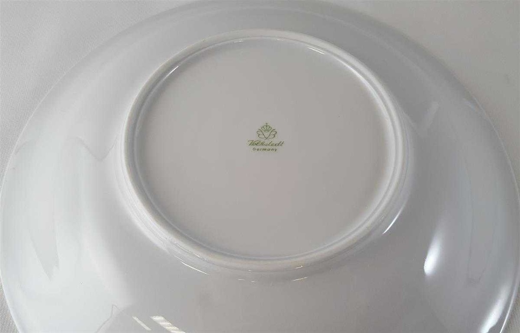 [45813148] Suppenteller 23,1 cm Volkstedt Gelb Schwarz Dekor gebraucht - gut Bild 4