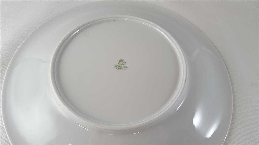 [45813149] Speiseteller Essteller 24 cm Volkstedt Gelb Schwarz Dekor gebraucht - gut Bild 4