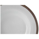 [45813158] Suppenteller 23,3 cm Zeh Scherzer Reliefdekor Platinrand Weiß gebraucht - gut Bild 2