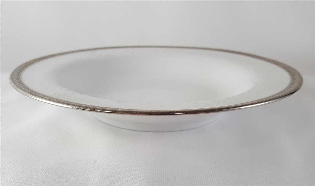 [45813158] Suppenteller 23,3 cm Zeh Scherzer Reliefdekor Platinrand Weiß gebraucht - gut Bild 3