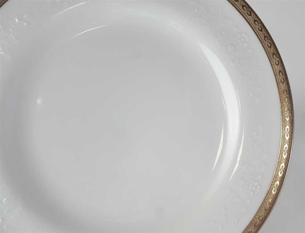 [45813172] Kuchenteller Dessertteller Frühstücksteller 19,8 cm Zeh Scherzer Reliefdekor Platinrand Weiß gebraucht - gut Bild 2