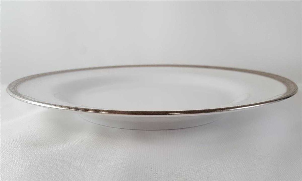 [45813172] Kuchenteller Dessertteller Frühstücksteller 19,8 cm Zeh Scherzer Reliefdekor Platinrand Weiß gebraucht - gut Bild 3