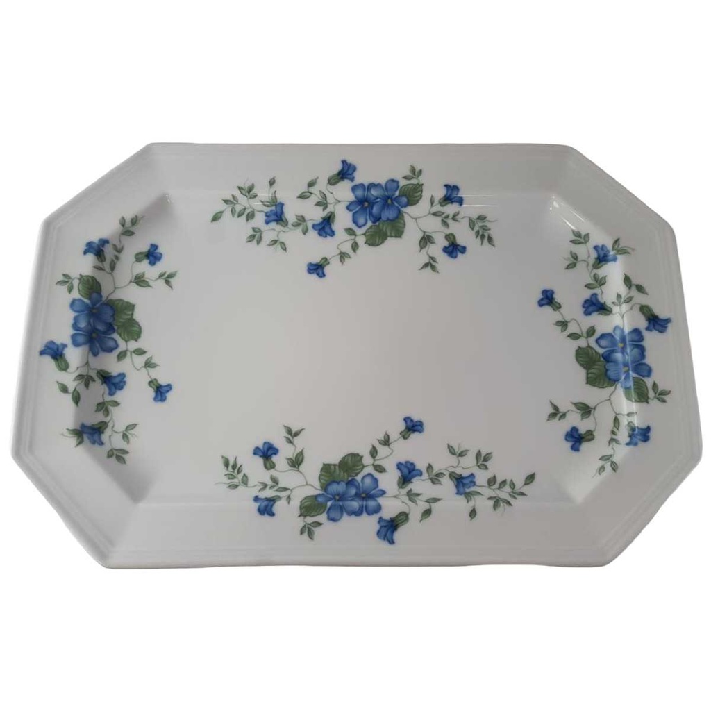 [45813176] Servierplatte Speiseplatte Fleischplatte Steakplatte 32,8x22 cm Villeroy & Boch Gallo Leonardo Marie Claire Veilchenblüten gebraucht - gut Bild 2
