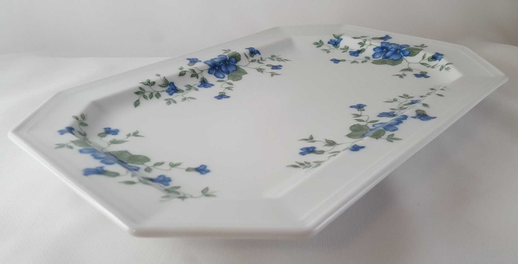 [45813176] Servierplatte Speiseplatte Fleischplatte Steakplatte 32,8x22 cm Villeroy & Boch Gallo Leonardo Marie Claire Veilchenblüten gebraucht - gut Bild 3