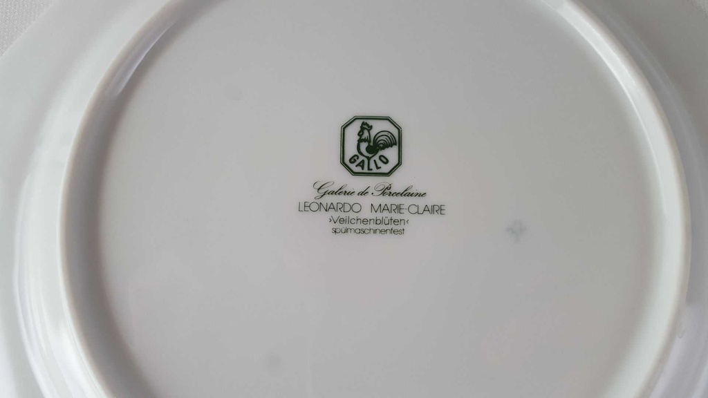 [45813183] Kuchenteller Dessertteller Frühstücksteller 21,8 cm Villeroy & Boch Gallo Leonardo Marie Claire Veilchenblüten gebraucht - sehr gut Bild 4