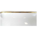 [45813200] Servierplatte Speiseplatte Fleischplatte Steakplatte 44x30 cm Hutschenreuther Hohenberg Dekor Schwarz Gold Weiß gebraucht - gut Bild 2
