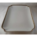 [45813200] Servierplatte Speiseplatte Fleischplatte Steakplatte 44x30 cm Hutschenreuther Hohenberg Dekor Schwarz Gold Weiß gebraucht - gut Bild 6