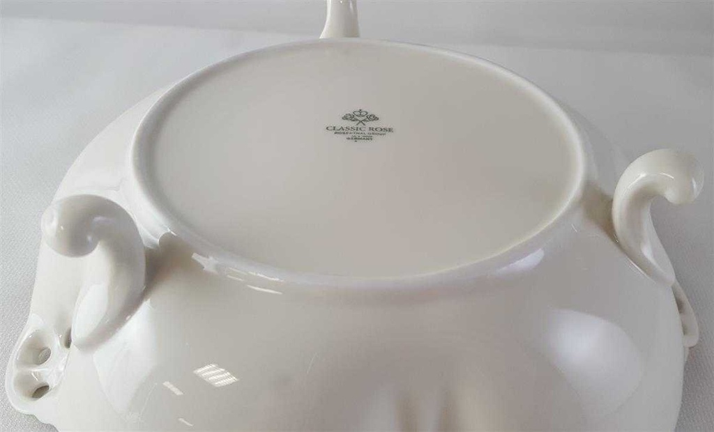 [45813201] Gebäckschale Durchbruchschale Konfektschale Goldrand Durchbrucharbeit 19 cm Rosenthal Classic Rose Collection Moosrose mit Elfenbein gebraucht - neuwertig Bild 4