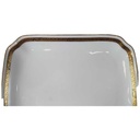 [45813202] Servierplatte Speiseplatte Fleischplatte Steakplatte 24,8x17,8 cm Hutschenreuther Hohenberg Dekor Schwarz Gold Weiß gebraucht - gut Bild 2