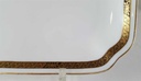 [45813202] Servierplatte Speiseplatte Fleischplatte Steakplatte 24,8x17,8 cm Hutschenreuther Hohenberg Dekor Schwarz Gold Weiß gebraucht - gut Bild 4