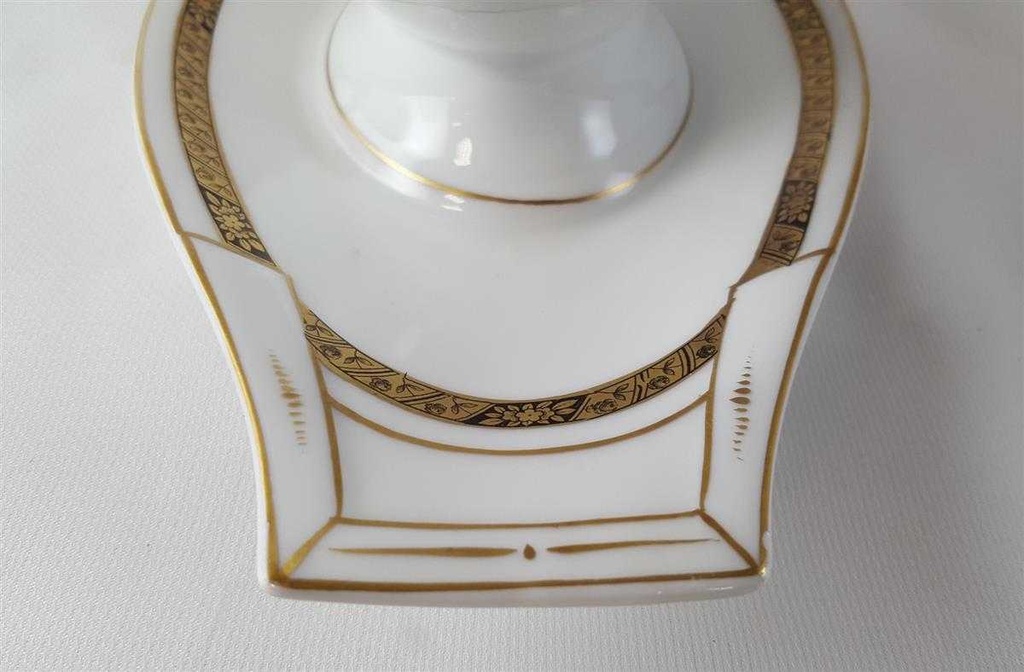 [45813204] Sauciere mit Teller 1tlg Hutschenreuther Hohenberg Dekor Schwarz Gold Weiß gebraucht - sehr gut Bild 6