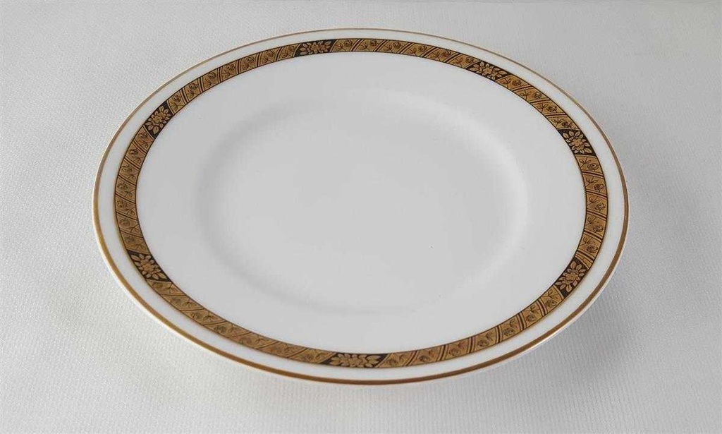 [45813213] Brotteller 15,7 cm Hutschenreuther Hohenberg Dekor Schwarz Gold gebraucht - gut Bild 4