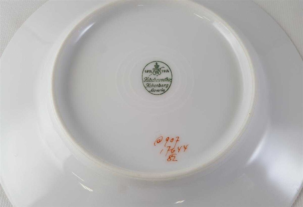 [45813213] Brotteller 15,7 cm Hutschenreuther Hohenberg Dekor Schwarz Gold gebraucht - gut Bild 5
