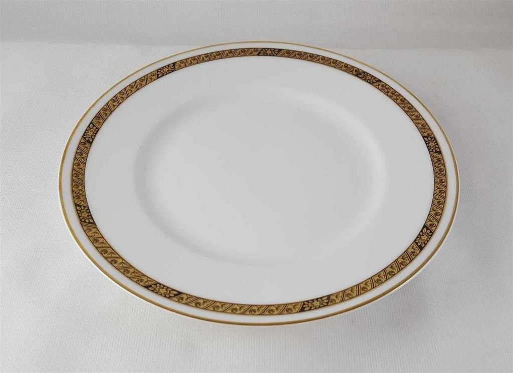 [45813214] Kuchenteller Dessertteller Frühstücksteller 20,6 cm Hutschenreuther Hohenberg Dekor Schwarz Gold gebraucht - gut Bild 4
