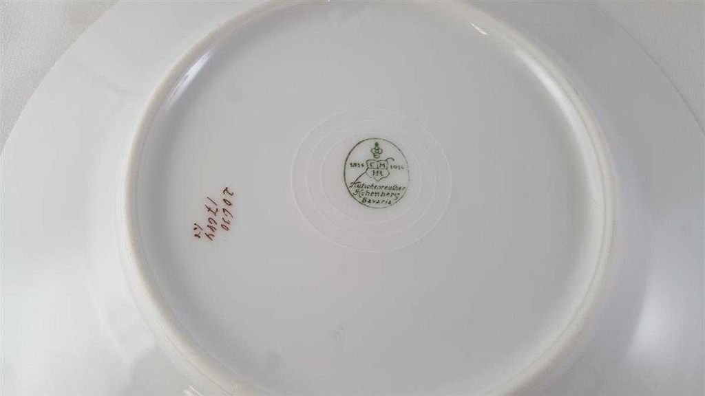 [45813214] Kuchenteller Dessertteller Frühstücksteller 20,6 cm Hutschenreuther Hohenberg Dekor Schwarz Gold gebraucht - gut Bild 5