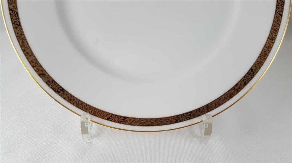 [45813216] Speiseteller Essteller 25,3 cm Hutschenreuther Hohenberg Dekor Schwarz Gold gebraucht - gut Bild 2
