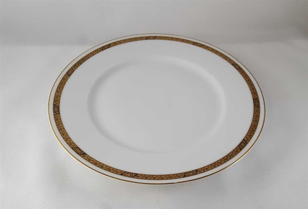 [45813216] Speiseteller Essteller 25,3 cm Hutschenreuther Hohenberg Dekor Schwarz Gold gebraucht - gut Bild 4